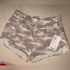 Athleta Gray Camo Athletic Shorts 3”